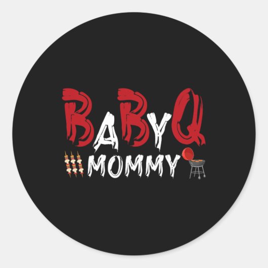 Sticker Rond Maman Byby Bbq (Devant)