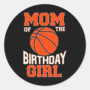 Sticker Rond Maman Bysketbyll Anniversaire Fille Famille Byller