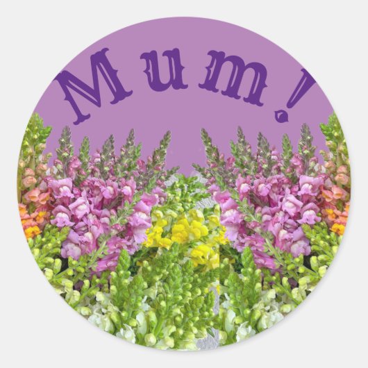 Sticker Rond MAMAN ! Carte (Devant)