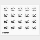 Sticker Rond maman chat (Feuille)