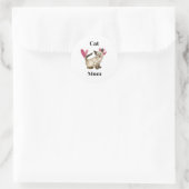 Sticker Rond Maman Chat Mignonne et Simple (Sac)
