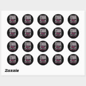 Sticker Rond Maman Cheerled Cheerward Maman Cheer Maman (Feuille)