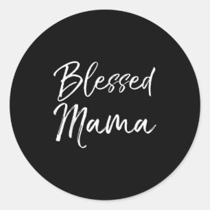 Sticker Rond Maman chrétienne adorable Cadeau de la fête des mè