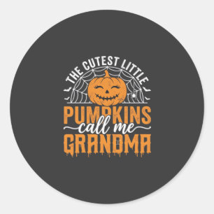 Sticker Rond Maman citrouille mignonne création Halloween_1