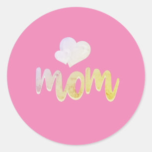 Sticker Rond Maman - Coeur