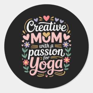 Sticker Rond Maman créative avec une pion pour la vie d'amant d