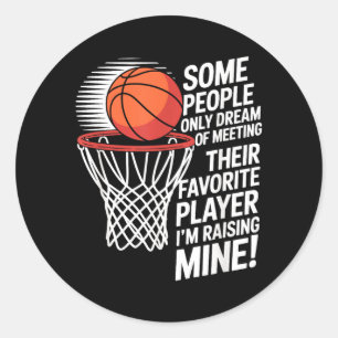 Sticker Rond Maman de baseball ou papa parent de baseball