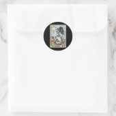 Sticker Rond Maman De Baseball Skeleton Tarot, Mama De Baseball (Sac)