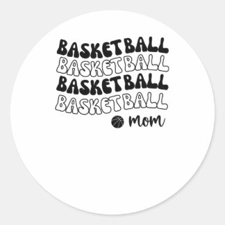 Sticker Rond Maman de basket-ball Maman de balle