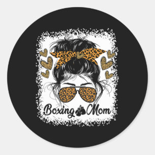 Sticker Rond Maman de boxe Mma Muay Thai Maman de sport élégant