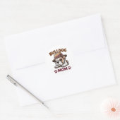 Sticker Rond Maman de Bulldog (Enveloppe)