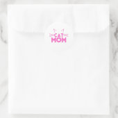 Sticker Rond Maman de chat (Sac)
