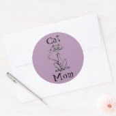 Sticker Rond Maman de chat (Enveloppe)