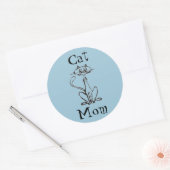 Sticker Rond Maman de chat (Enveloppe)