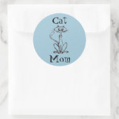 Sticker Rond Maman de chat (Sac)