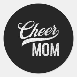 Sticker Rond Maman de Cheerleader Rouge et Blanc Ensemble Paren
