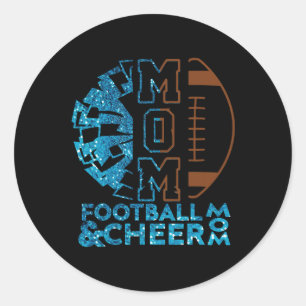 Sticker Rond Maman de cheerleading de football américain Les de