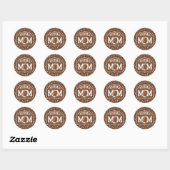 Sticker Rond Maman de football (Feuille)