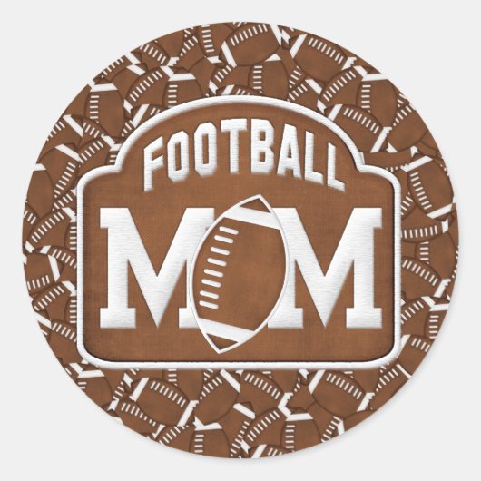 Sticker Rond Maman de football (Devant)