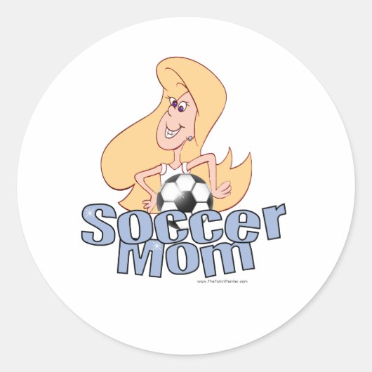 Sticker Rond Maman de football (Devant)
