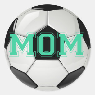 Sticker Rond Maman de footballeur Couleurs personnalisées