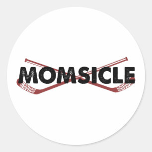Sticker Rond Maman de hockey