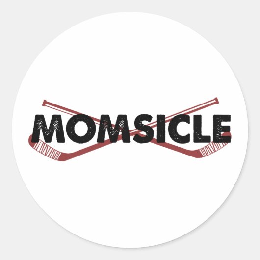 Sticker Rond Maman de hockey (Devant)