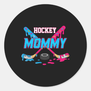 Sticker Rond Maman de hockey Crème glacée goutte à goutte Garço