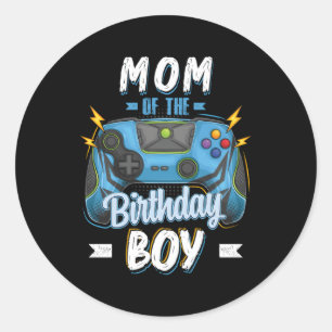 Sticker Rond Maman De La Famille Vidéo Gamer Py