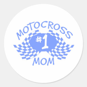 Sticker Rond Maman de motocross