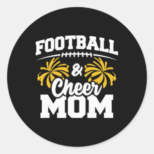 Sticker Rond Maman de pom-pom girl - Cheerleader de lycée - Che