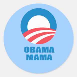Sticker Rond MAMAN de Pro-Obama - d'OBAMA