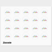 Sticker Rond Maman des jumeaux bloques (Feuille)