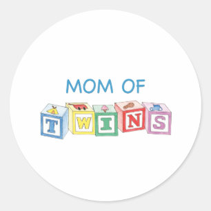 Sticker Rond Maman des jumeaux bloques
