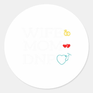 Sticker Rond Maman Dnp Mignonne Docteur De Pratique En Infirmiè