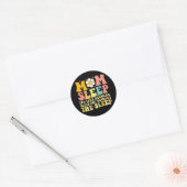 Sticker Rond Maman Dormir Drôle Fête des Mères Super Retro (Enveloppe)