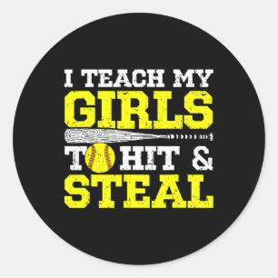 Sticker Rond Maman Douce Papa Doux J'Enseigne À Mes Filles À Fr