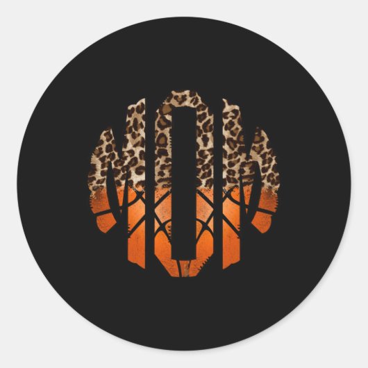 Sticker Rond Maman du basket (Devant)