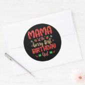 Sticker Rond Maman Du Berry Premier Anniversaire Fille Mère Amu (Enveloppe)