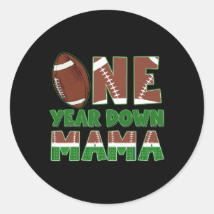 Sticker Rond Maman du garçon fêté 1ère année d'anniversaire Fo