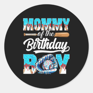 Sticker Rond Maman du garçon qui fête son anniversaire glace de