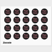 Sticker Rond Maman du marié mère du marié mère (Feuille)