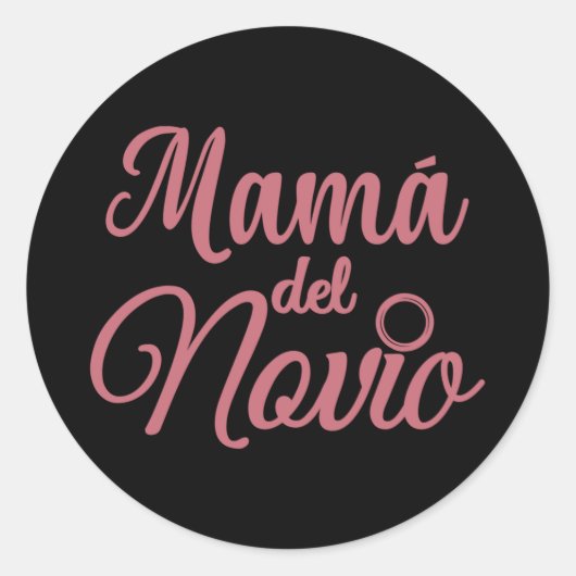 Sticker Rond Maman du marié mère du marié mère (Devant)