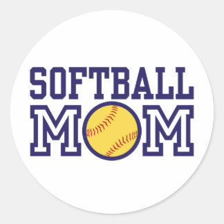 Sticker Rond Maman du softball