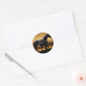 Sticker Rond Maman et colt bébé (Enveloppe)