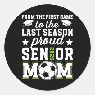 Sticker Rond Maman fière de footballeur senior 2026 Footballeur