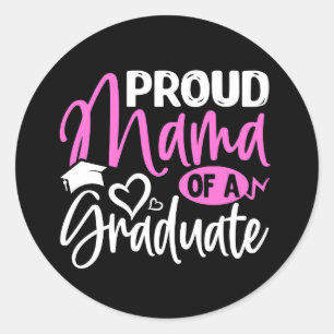 Sticker Rond Maman fière d'un diplômé 