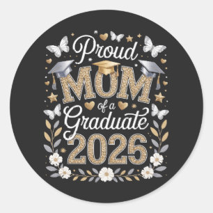 Sticker Rond Maman fière d'une diplômée de 2026