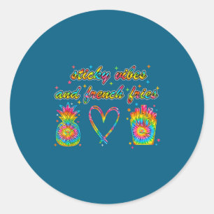 Sticker Rond Maman Fiv Mère Teinture Transfert Jour Vibe Collan