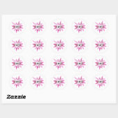Sticker Rond Maman Foot Roses (Feuille)